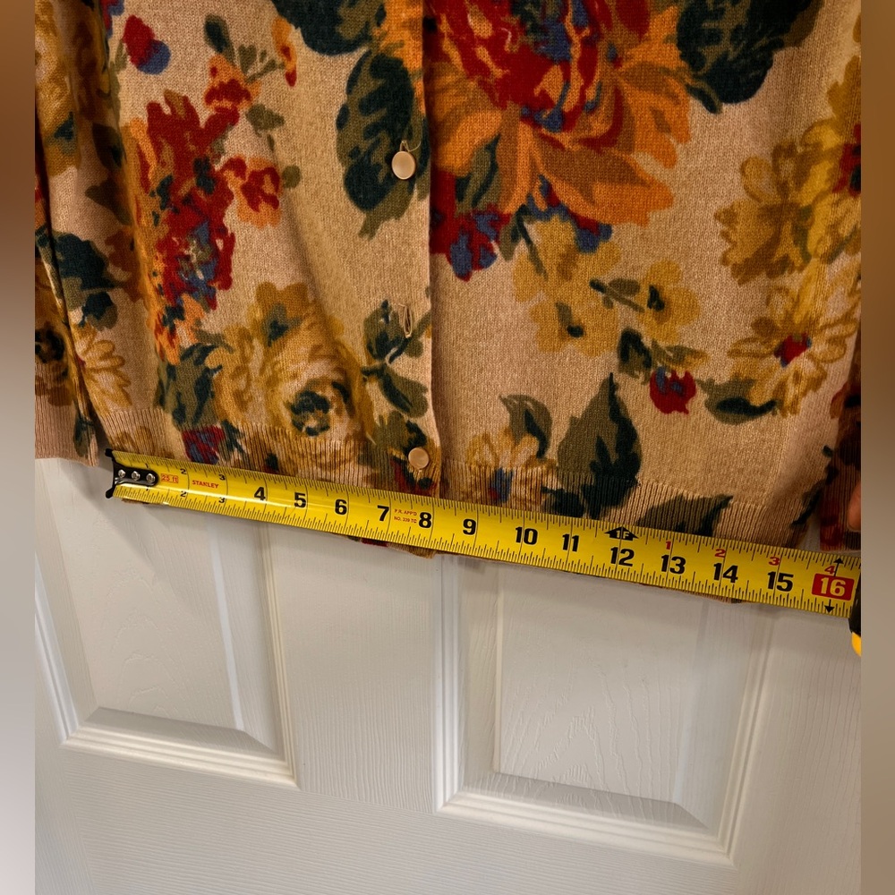 Talbots Cashmere Floral Cardigan - Multicolor - Picture 12 of 12
